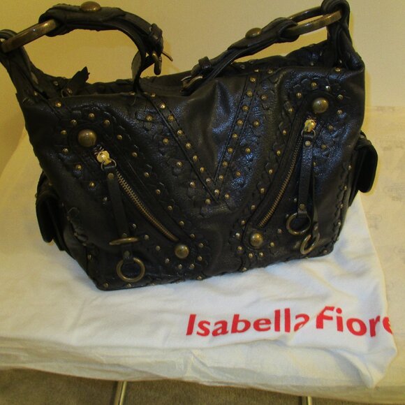Isabella Fiore Handbags - Isabella Fiore Black Tessa Hobo